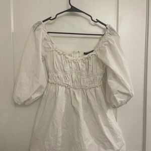 Cottagecore Prairie White Puff Sleeve Blouse Feminine Romantic